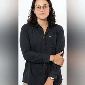 Blue and Black Checkered Flannel Button Up